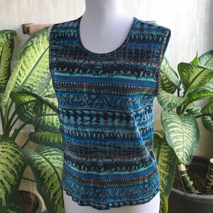 Plissé sleeveless top